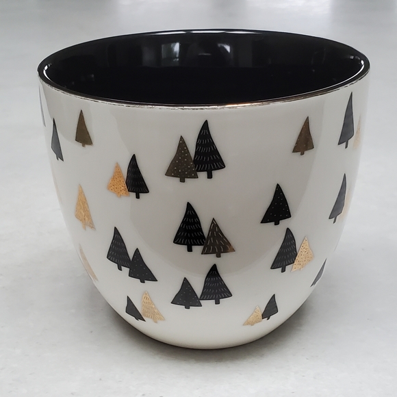 David's Tea Deer Latte Mug Cup Gold White and Black 18 oz - Picture 4 of 6